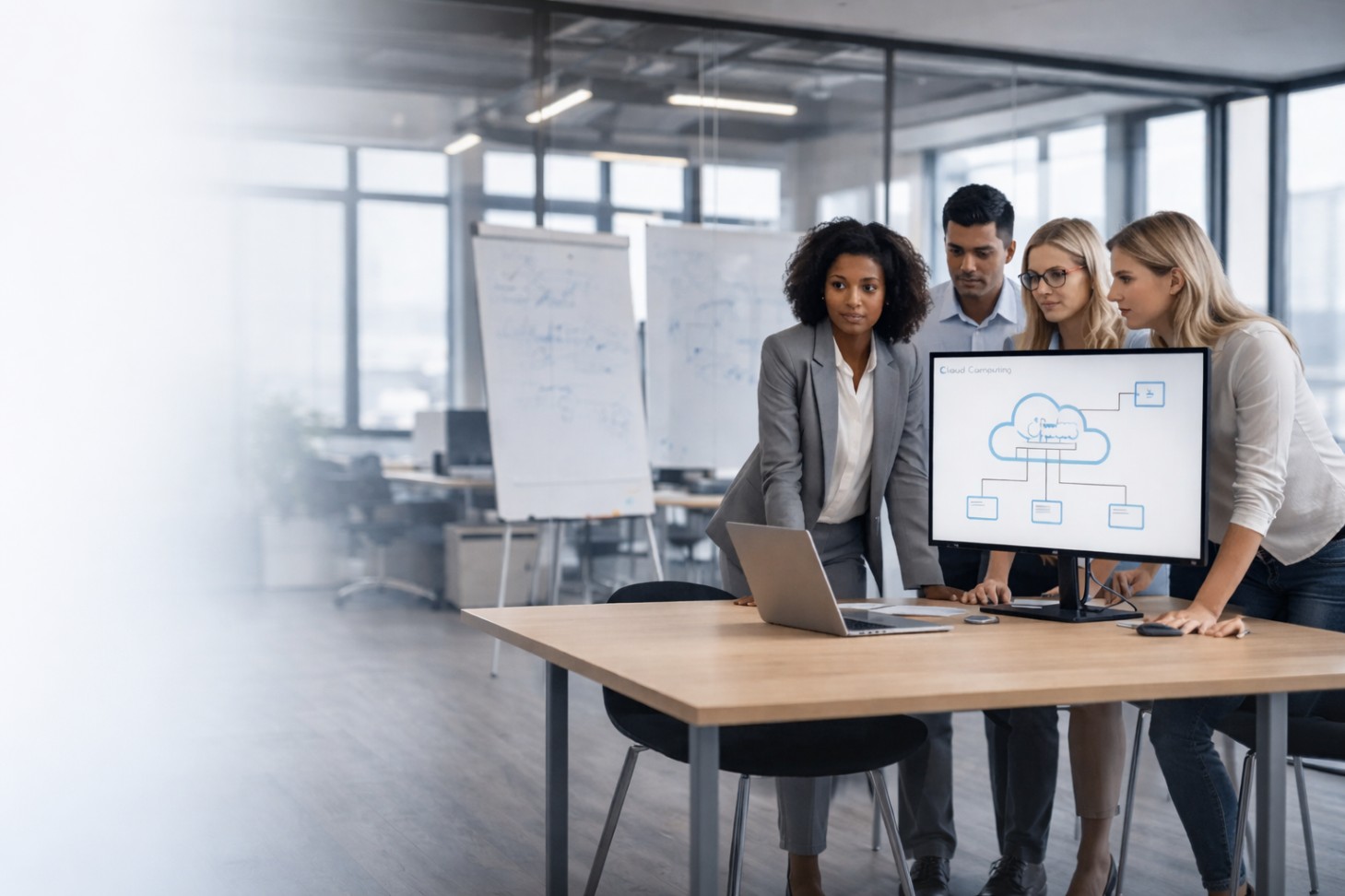 PARSOFT LLC team collaborating in a modern technology workspace